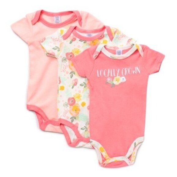 Baby Kiss Baby Girl Bodysuits  3-Pack  Short Sleeve 6-9 Months - Picture 1 of 1